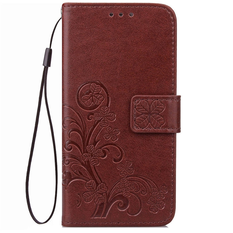 Lucky Clover Pressed Flowers Pattern Leather Case for Xiaomi Mi Max 3, with Holder & Card Slots & Wallet & Hand Strap