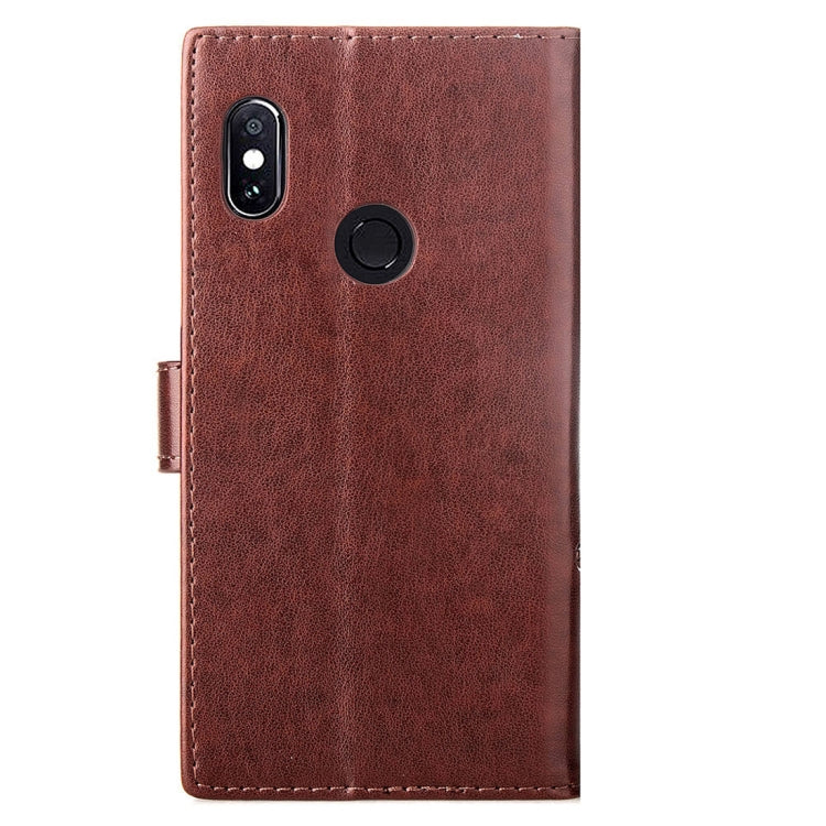 Lucky Clover Pressed Flowers Pattern Leather Case for Xiaomi Mi Max 3, with Holder & Card Slots & Wallet & Hand Strap