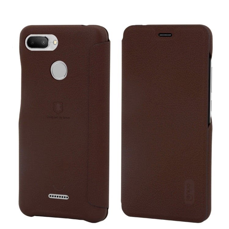 Lenuo Ledream Series Litchi Texture Horizontal Flip PU Leather Case for Xiaomi Redmi 6, with Card Slot