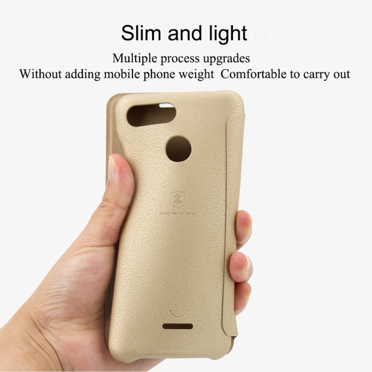 Lenuo Ledream Series Litchi Texture Horizontal Flip PU Leather Case for Xiaomi Redmi 6, with Card Slot