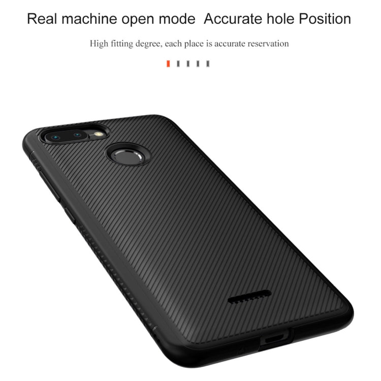 Lenuo Leshen Series Stripe Texture TPU Case for Xiaomi Redmi 6(Black)