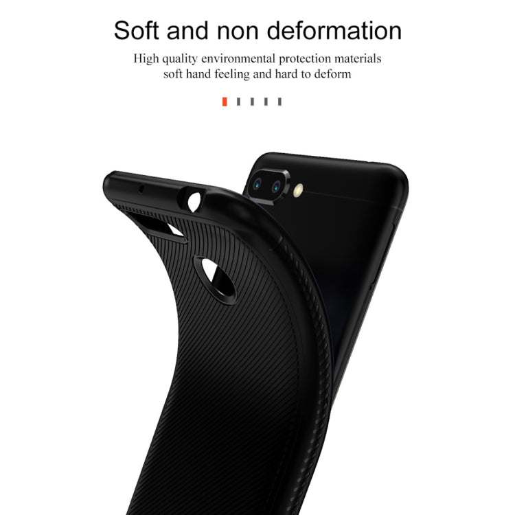 Lenuo Leshen Series Stripe Texture TPU Case for Xiaomi Redmi 6(Black)