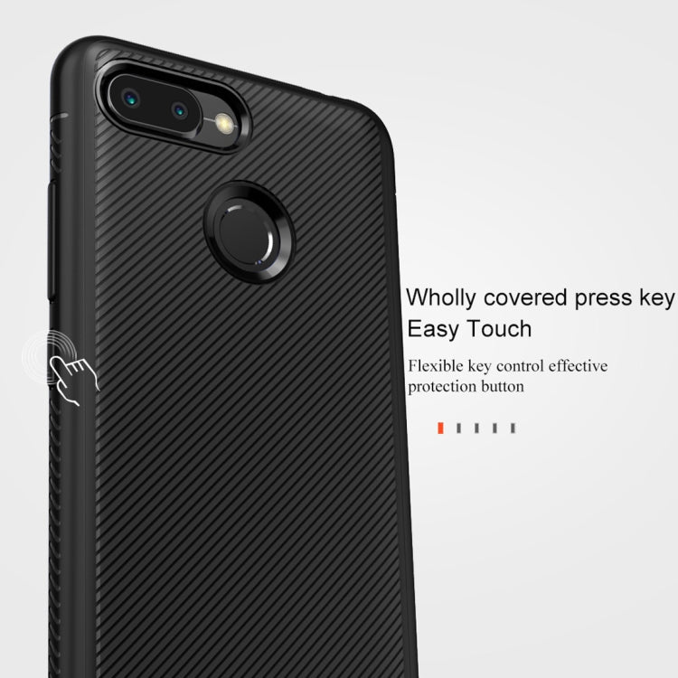 Lenuo Leshen Series Stripe Texture TPU Case for Xiaomi Redmi 6(Black)