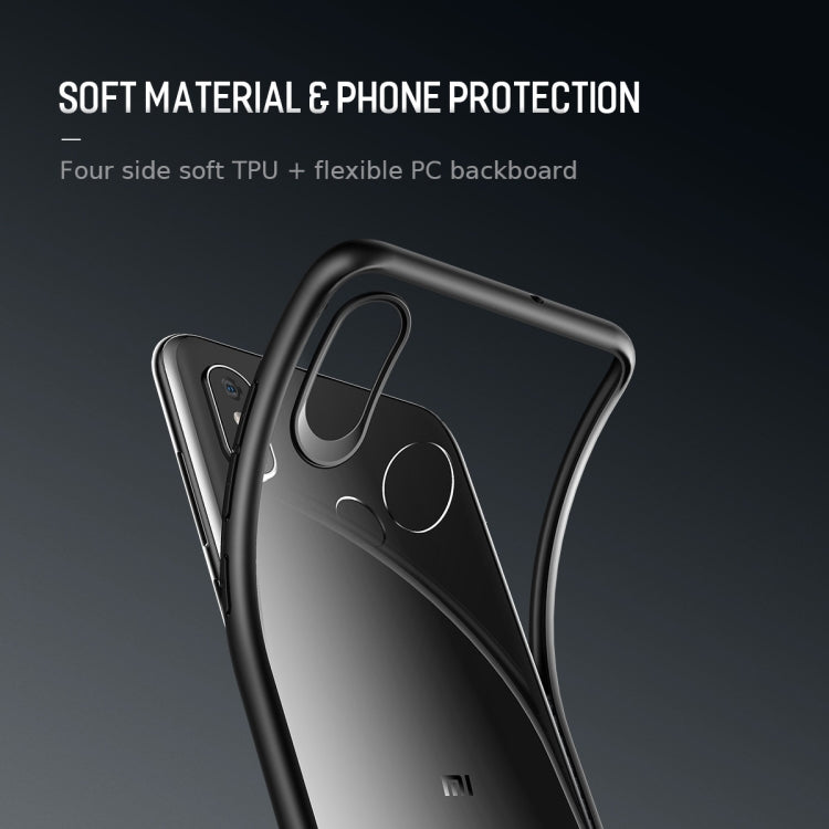 ROCK Clarity Series Dropproof PC + TPU Case for Xiaomi Mi 8(Black)