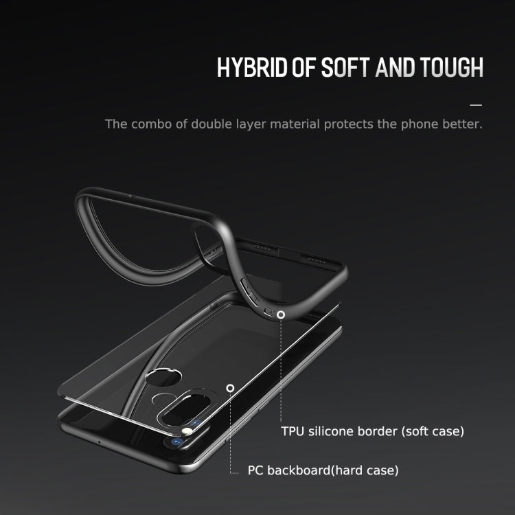 ROCK Clarity Series Dropproof PC + TPU Case for Xiaomi Mi 8(Black)