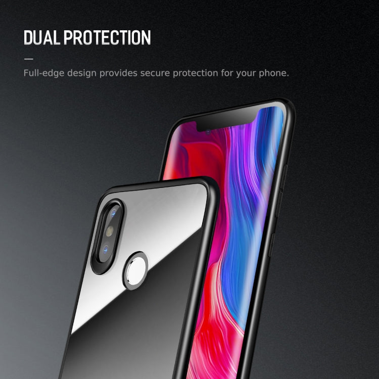 ROCK Clarity Series Dropproof PC + TPU Case for Xiaomi Mi 8(Black)