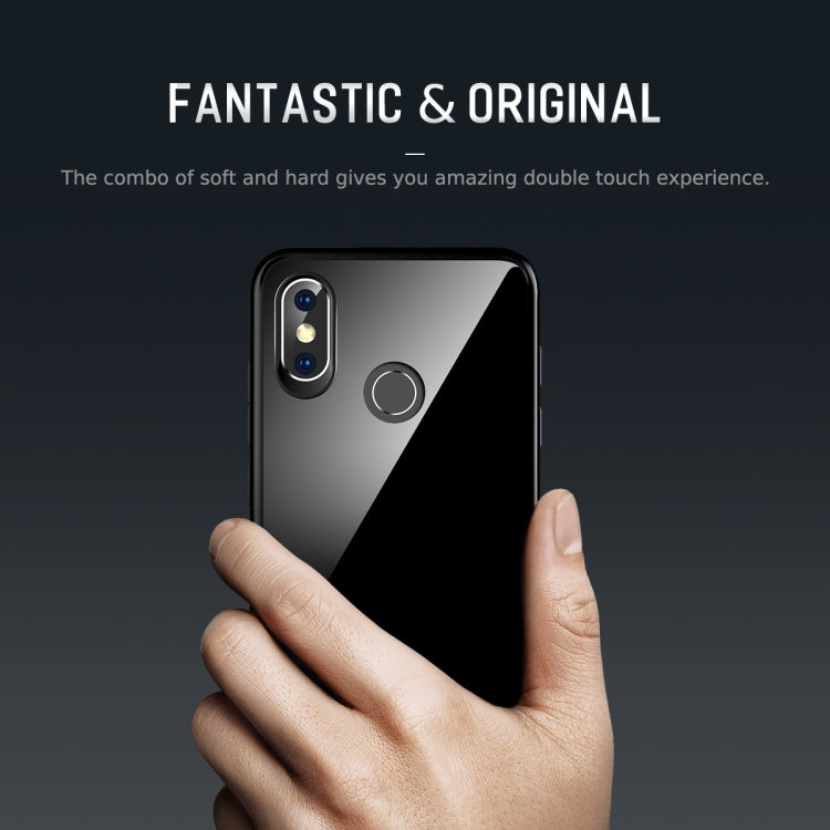 ROCK Clarity Series Dropproof PC + TPU Case for Xiaomi Mi 8(Black)