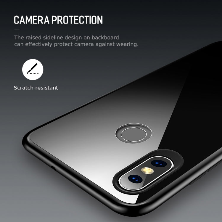 ROCK Clarity Series Dropproof PC + TPU Case for Xiaomi Mi 8(Black)