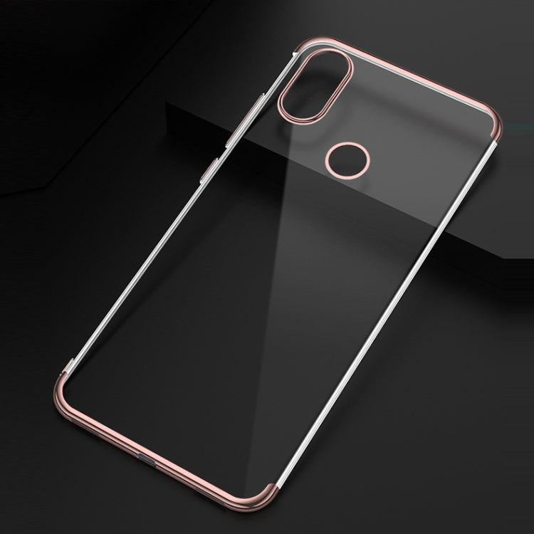 Three Sections Electroplating Side TPU Protective Back Case for Xiaomi Redmi Note 6