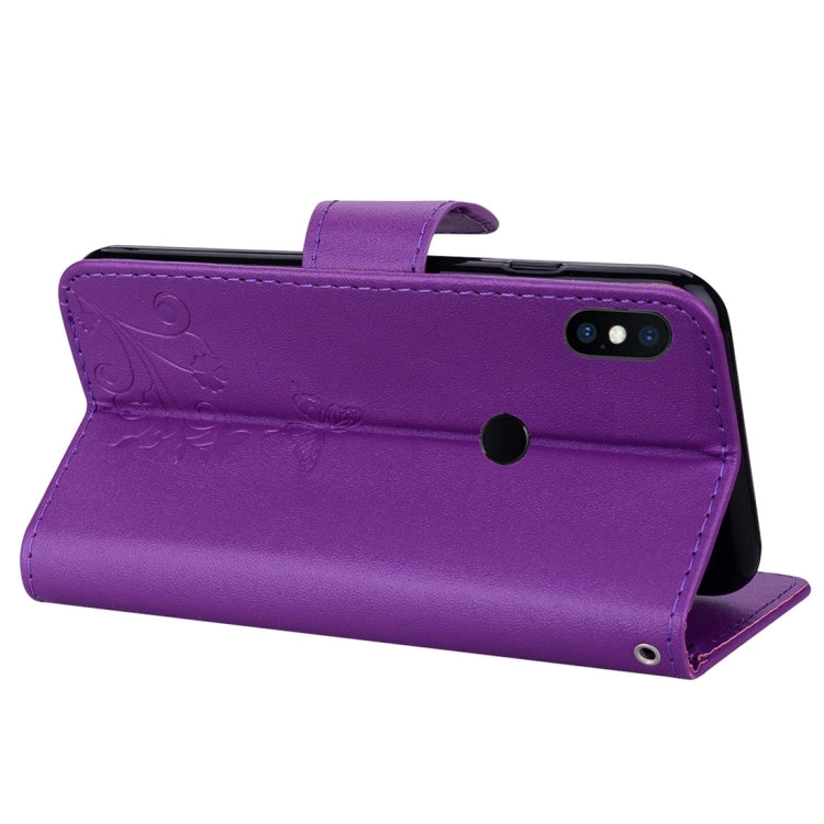 Floral Butterfly Pattern Horizontal Flip Leather Case with Mirror & Card Slot & Holder & Wallet & Lanyard For Xiaomi Redmi 6 Pro