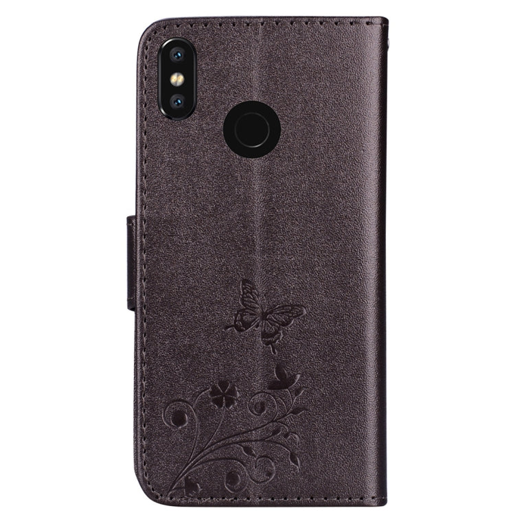 Floral Butterfly Pattern Horizontal Flip Leather Case with Mirror & Card Slot & Holder & Wallet & Lanyard For Xiaomi Mi 8 SE