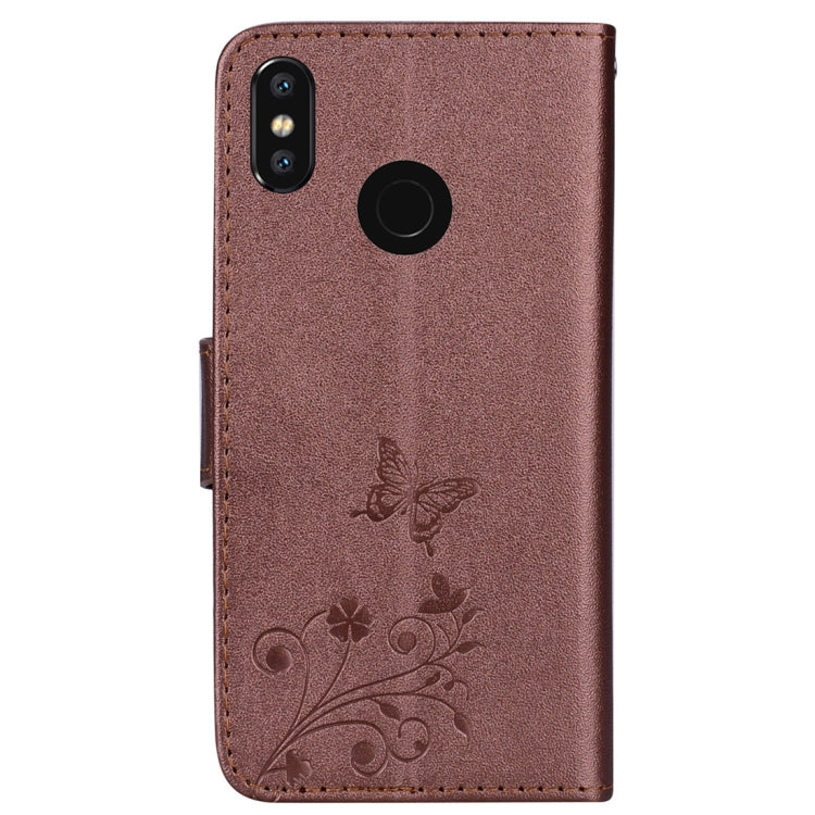 Floral Butterfly Pattern Horizontal Flip Leather Case with Mirror & Card Slot & Holder & Wallet & Lanyard For Xiaomi Mi 8 SE