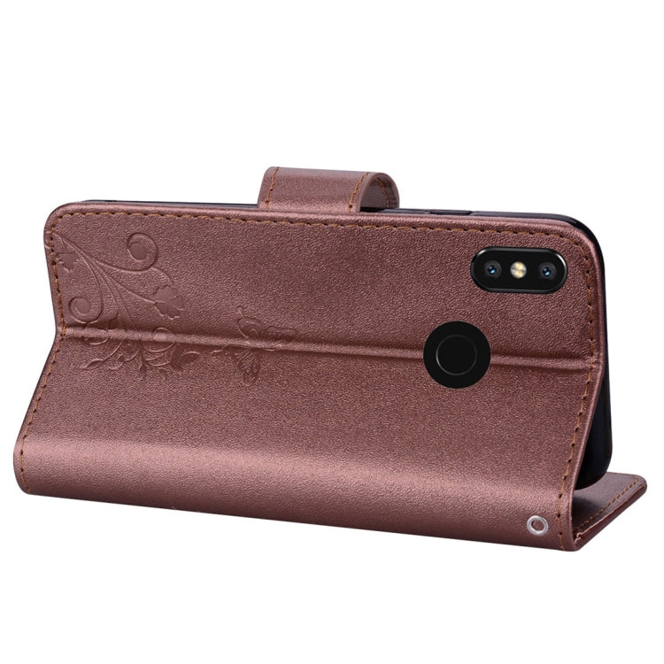 Floral Butterfly Pattern Horizontal Flip Leather Case with Mirror & Card Slot & Holder & Wallet & Lanyard For Xiaomi Mi 8 SE