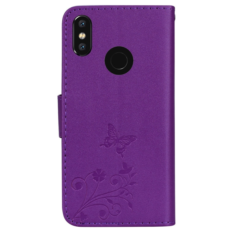 Floral Butterfly Pattern Horizontal Flip Leather Case with Mirror & Card Slot & Holder & Wallet & Lanyard For Xiaomi Mi 8 SE