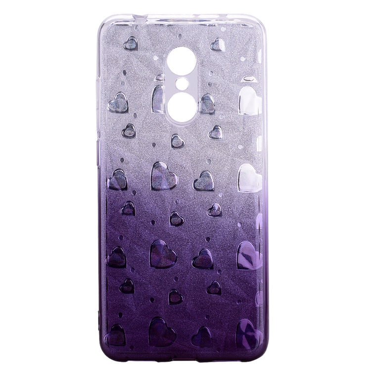 Heart Pattern Diamond Texture TPU Protector Back Cover Case for Xiaomi Redmi 5 Plus
