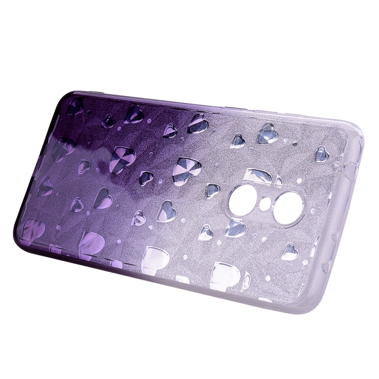 Heart Pattern Diamond Texture TPU Protector Back Cover Case for Xiaomi Redmi 5 Plus