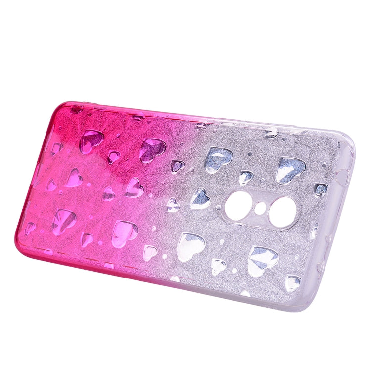 Heart Pattern Diamond Texture TPU Protector Back Cover Case for Xiaomi Redmi 5 Plus