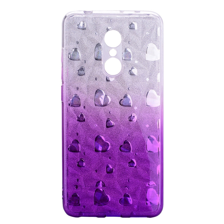 Heart Pattern Diamond Texture TPU Protector Back Cover Case for Xiaomi Redmi 5 Plus