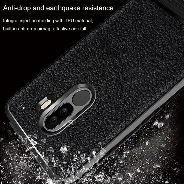 Rugged Armor Litchi Texture Shakeproof TPU Case for Xiaomi POCO F1