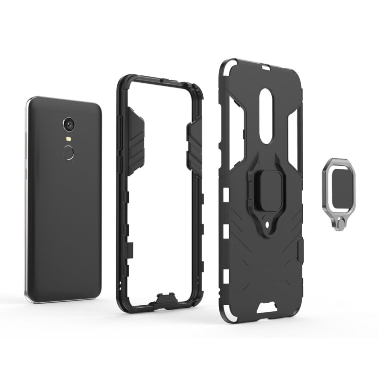 PC + TPU Shockproof Protective Case for Xiaomi Redmi 5 Plus, with Magnetic Ring Holder (Black)