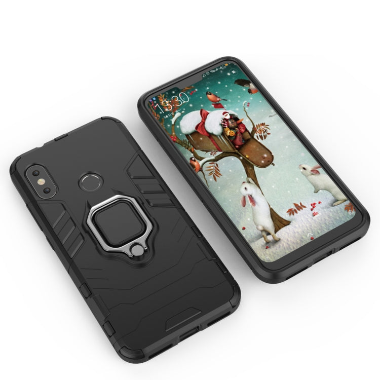PC + TPU Shockproof Protective Case for Xiaomi Redmi 6 Pro / MI A2 lite, with Magnetic Ring Holder