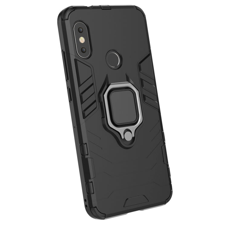 PC + TPU Shockproof Protective Case for Xiaomi Redmi 6 Pro / MI A2 lite, with Magnetic Ring Holder