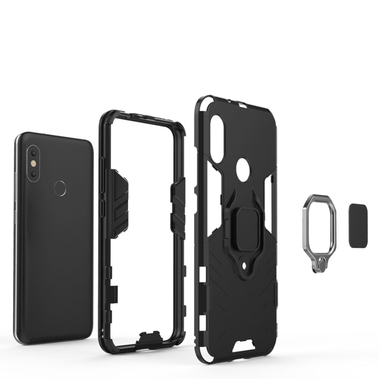 PC + TPU Shockproof Protective Case for Xiaomi Redmi 6 Pro / MI A2 lite, with Magnetic Ring Holder