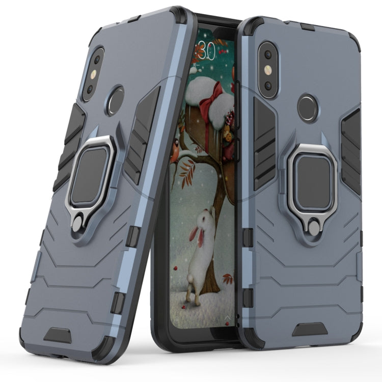 PC + TPU Shockproof Protective Case for Xiaomi Redmi 6 Pro / MI A2 lite, with Magnetic Ring Holder