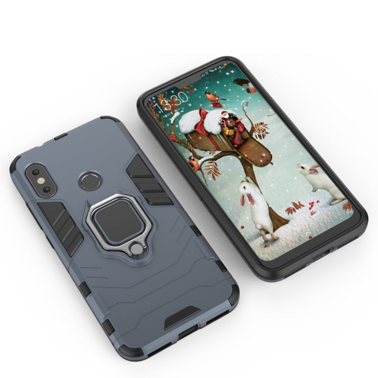 PC + TPU Shockproof Protective Case for Xiaomi Redmi 6 Pro / MI A2 lite, with Magnetic Ring Holder
