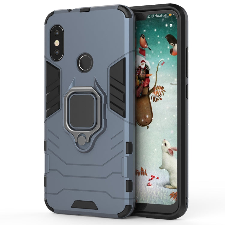 PC + TPU Shockproof Protective Case for Xiaomi Redmi 6 Pro / MI A2 lite, with Magnetic Ring Holder
