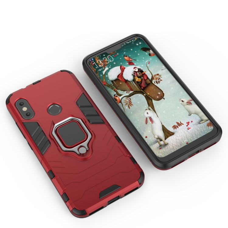 PC + TPU Shockproof Protective Case for Xiaomi Redmi 6 Pro / MI A2 lite, with Magnetic Ring Holder