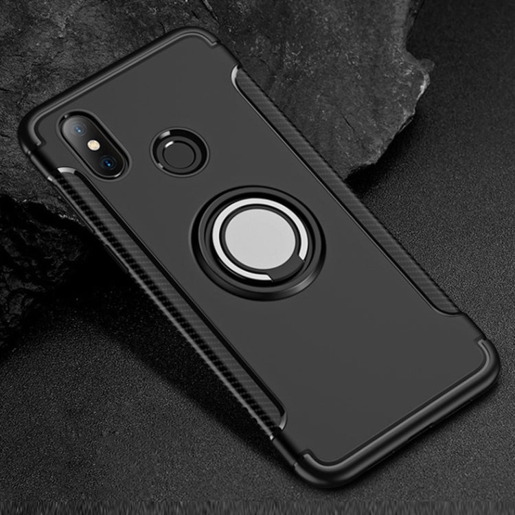 Magnetic 360 Degree Rotation Ring Holder Armor Protective Case for Xiaomi Redmi Note 6 Pro