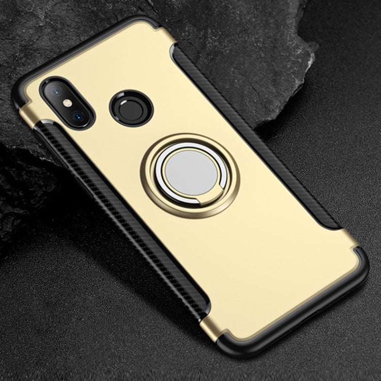 Magnetic 360 Degree Rotation Ring Holder Armor Protective Case for Xiaomi Redmi Note 6 Pro