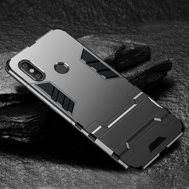 PC + TPU Shockproof Protective Case with Holder for Xiaomi Redmi Note 6 Pro