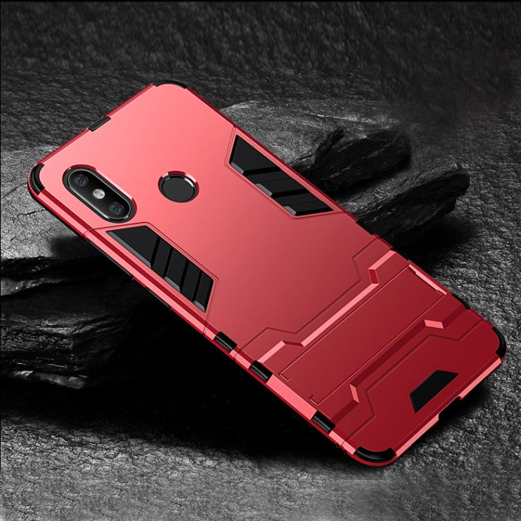 PC + TPU Shockproof Protective Case with Holder for Xiaomi Redmi Note 6 Pro