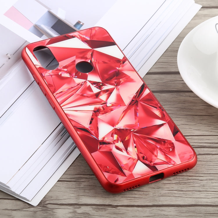 Diamond Texture Electroplating TPU + Tempered Glass Case for Xiaomi Mi 6X / A2