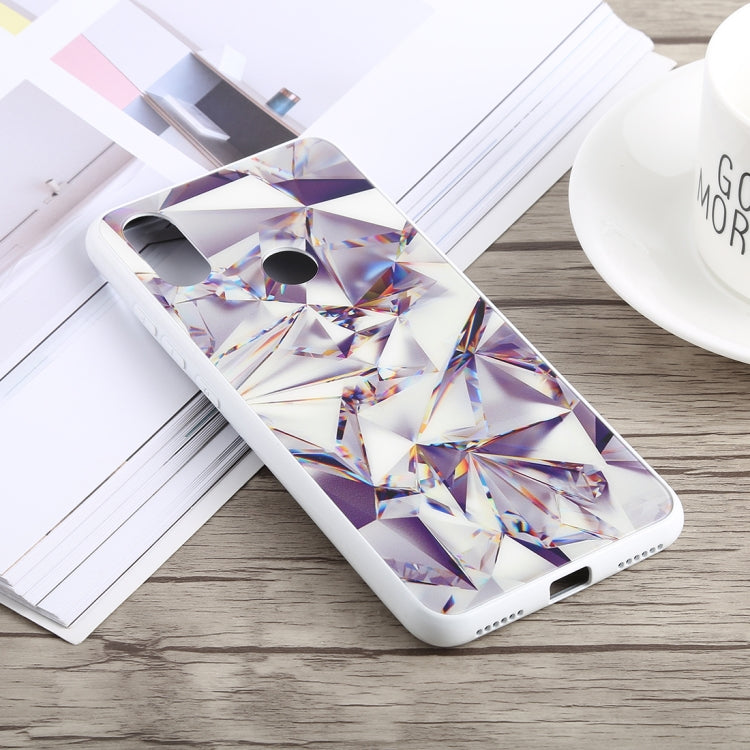 Diamond Texture Electroplating TPU + Tempered Glass Case for Xiaomi Mi 6X / A2