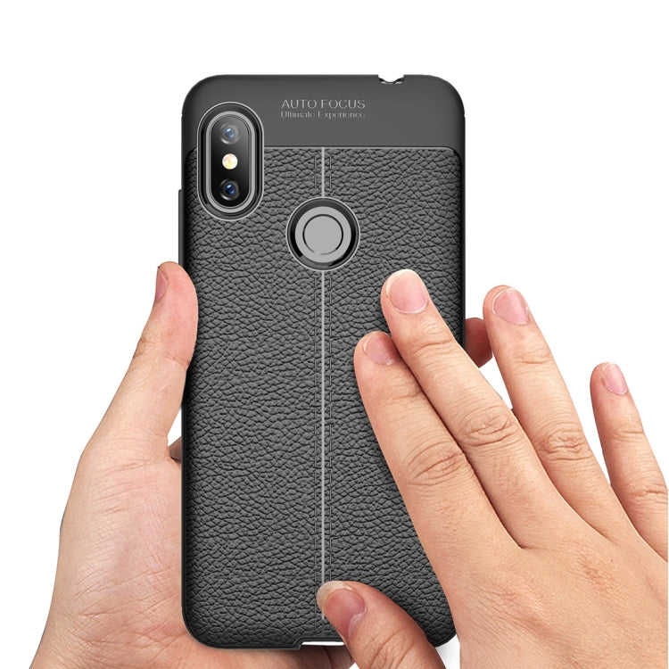 Litchi Texture TPU Shockproof Case for Xiaomi Redmi Note 6