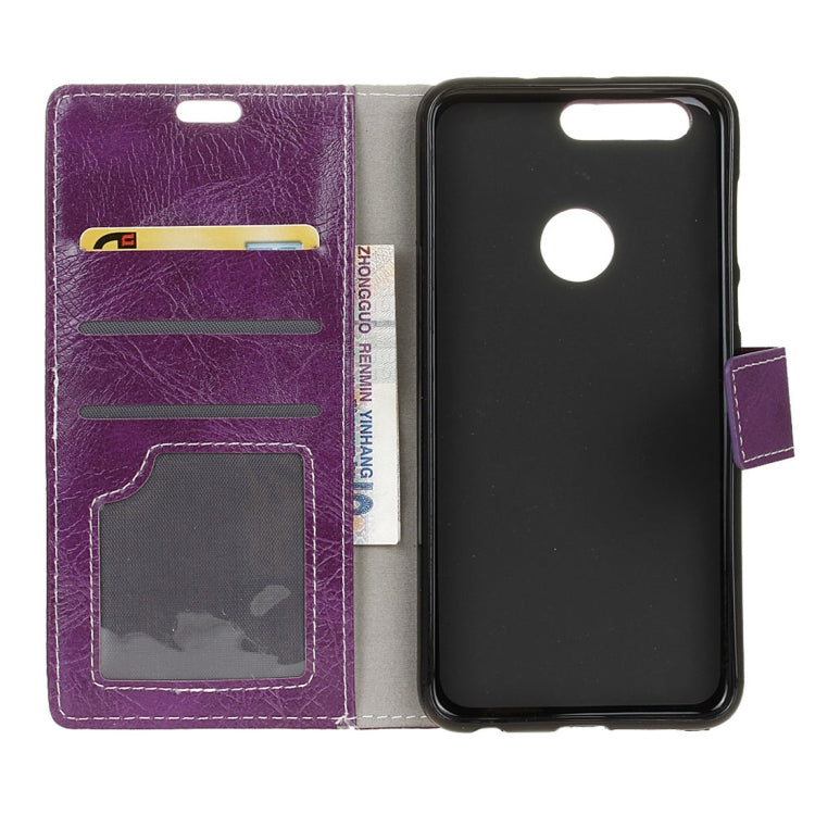 Retro Crazy Horse Texture Horizontal Flip Leather Case for Xiaomi Mi 8 Lite, with Holder & Card Slots & Wallet & Photo Frame