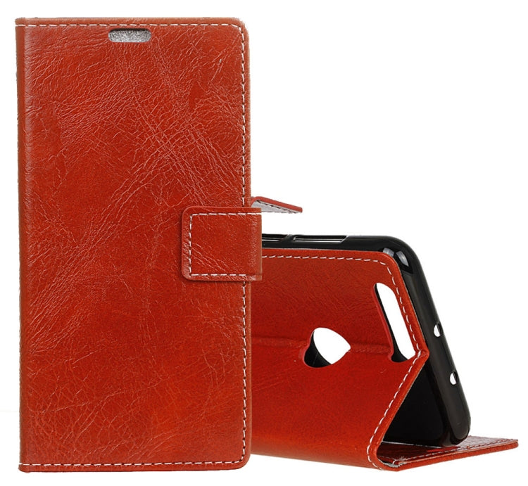 Retro Crazy Horse Texture Horizontal Flip Leather Case for Xiaomi Mi 8 Lite, with Holder & Card Slots & Wallet & Photo Frame