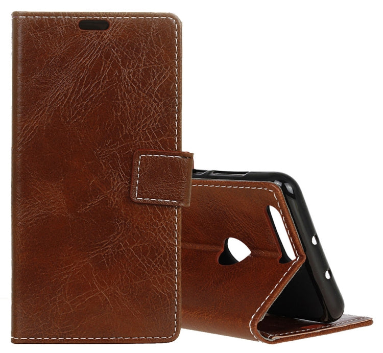 Retro Crazy Horse Texture Horizontal Flip Leather Case for Xiaomi Mi 8 Lite, with Holder & Card Slots & Wallet & Photo Frame