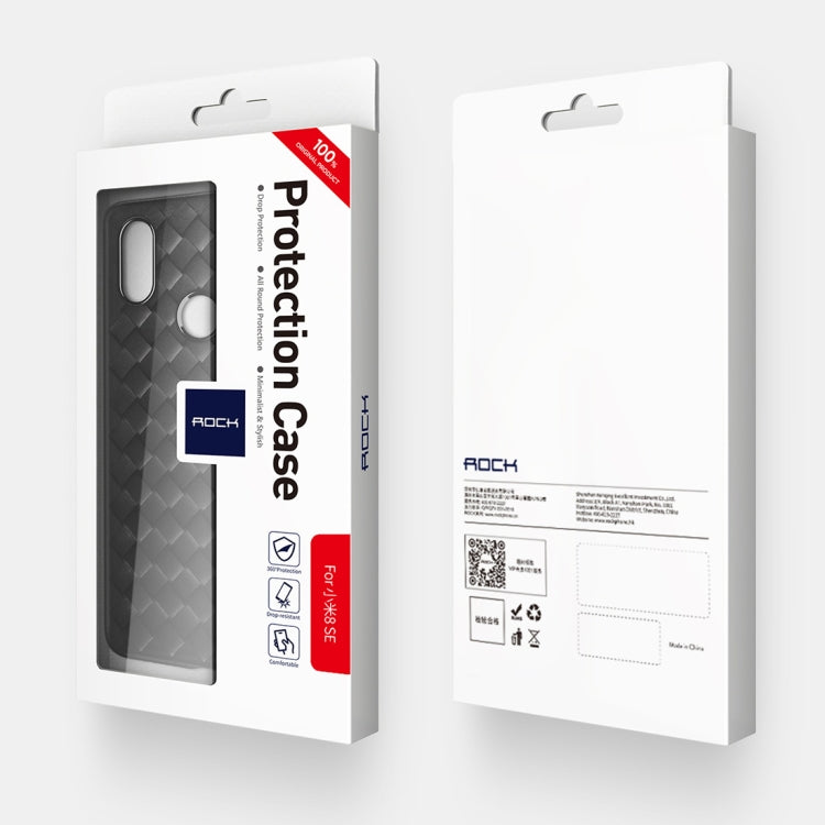 ROCK Slim Weave Style TPU Soft Case for Xiaomi Mi 8 SE (Black)