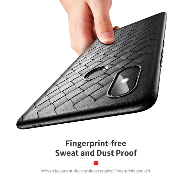 ROCK Slim Weave Style TPU Soft Case for Xiaomi Mi 8 SE (Black)