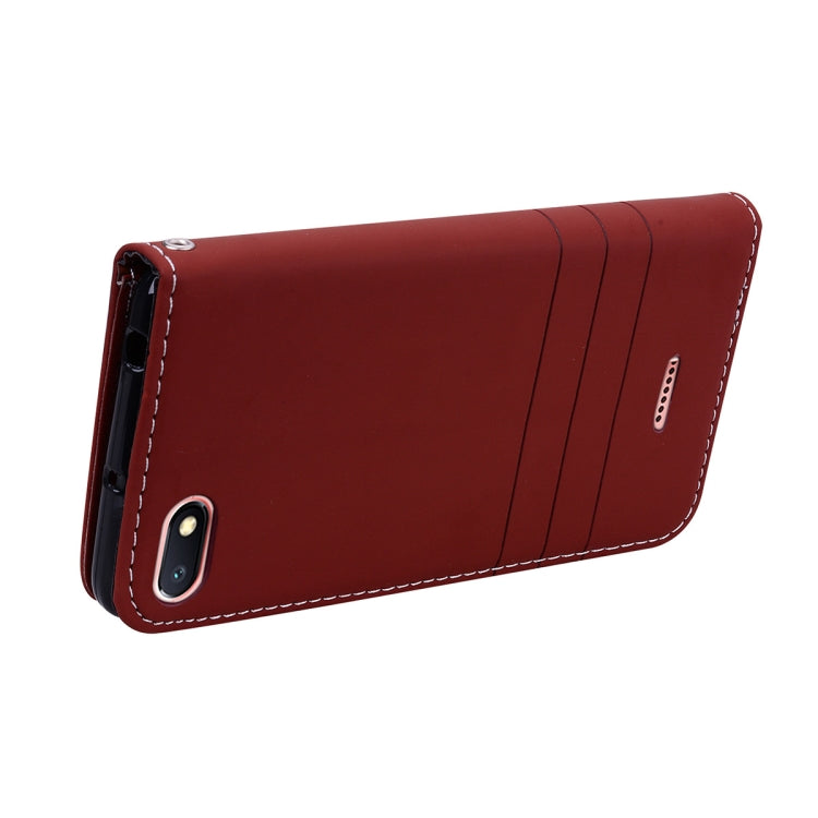 Fashion Magnet Horizontal Flip Leather Case for Xiaomi Redmi 6A, with Holder & Card Slots & Wallet