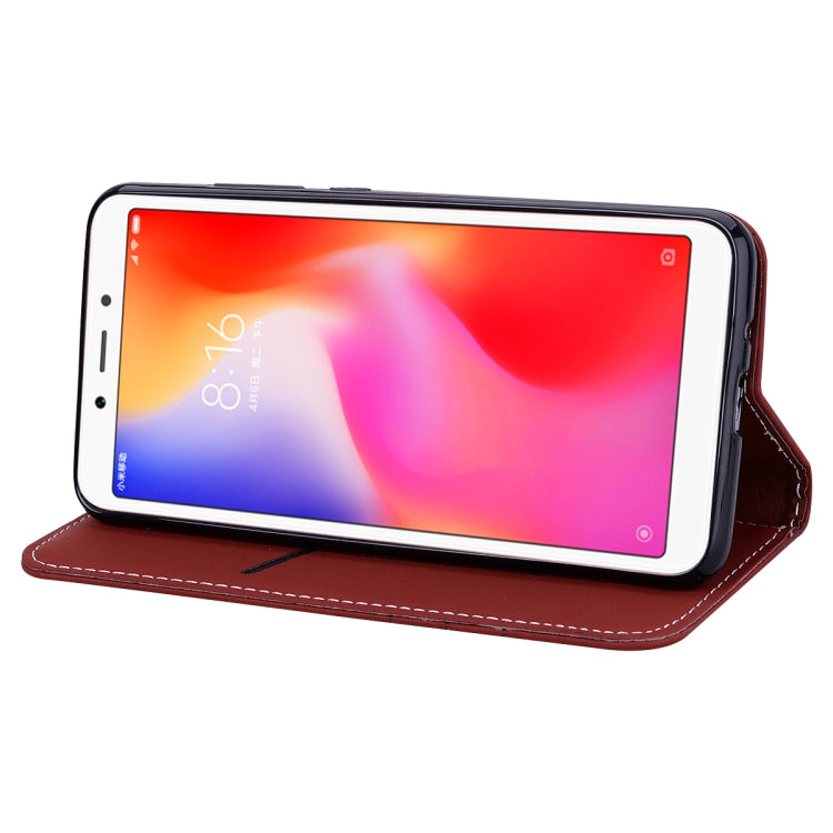 Fashion Magnet Horizontal Flip Leather Case for Xiaomi Redmi 6A, with Holder & Card Slots & Wallet