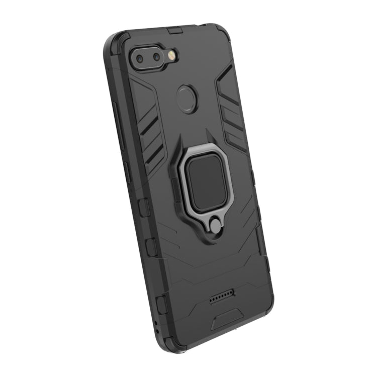 PC + TPU Shockproof Protective Case for Xiaomi Redmi 6, with Magnetic Ring Holder(Red)