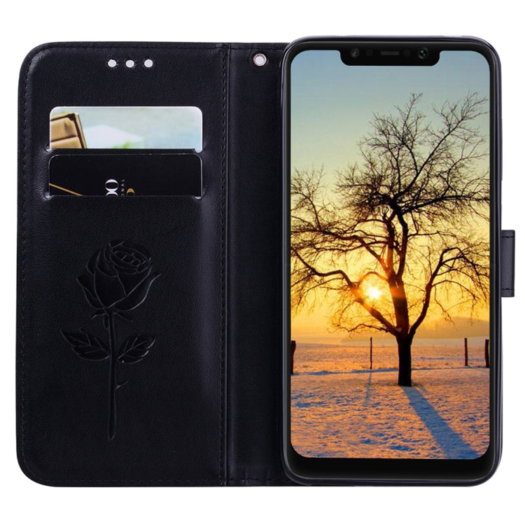 Rose Embossed Horizontal Flip PU Leather Case for Xiaomi Pocophone F1 , with Holder & Card Slots & Wallet