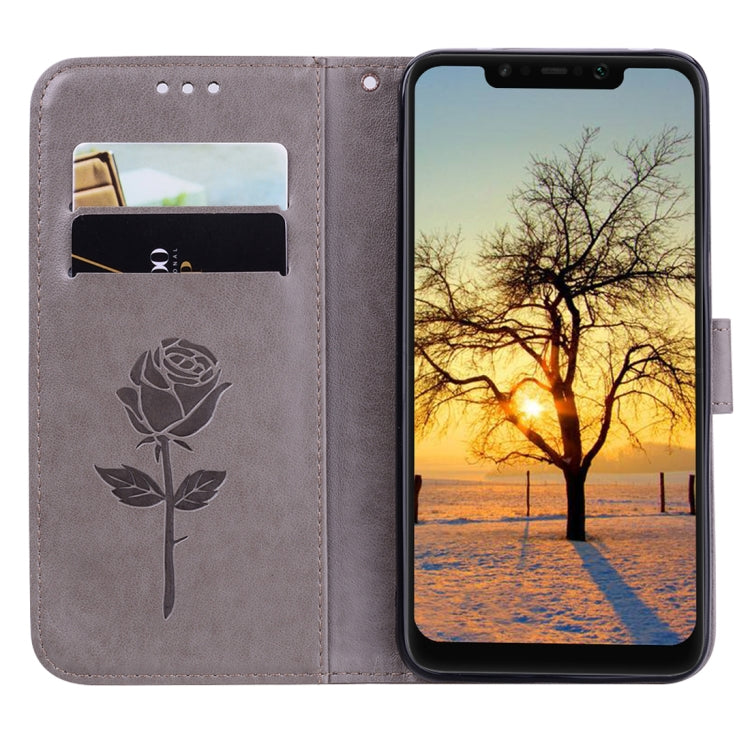 Rose Embossed Horizontal Flip PU Leather Case for Xiaomi Pocophone F1 , with Holder & Card Slots & Wallet