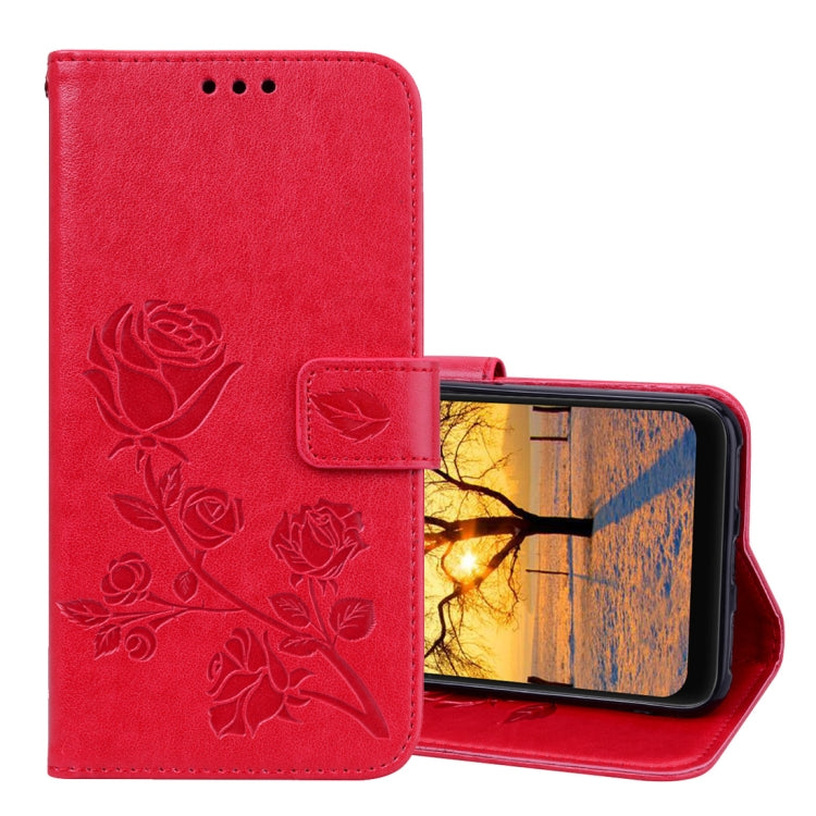 Rose Embossed Horizontal Flip PU Leather Case for Xiaomi Pocophone F1 , with Holder & Card Slots & Wallet