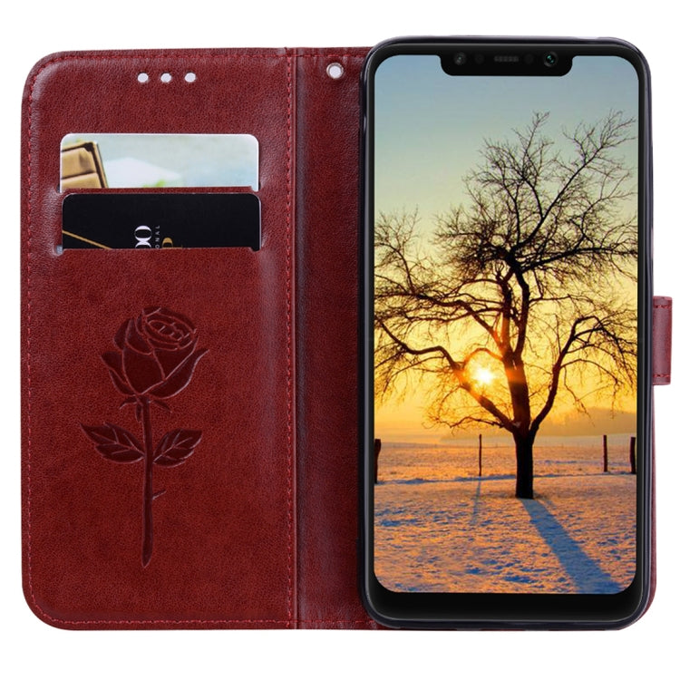 Rose Embossed Horizontal Flip PU Leather Case for Xiaomi Pocophone F1 , with Holder & Card Slots & Wallet